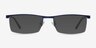 Chute Navy MetalEyeglass Frames from EyeBuyDirect, with Tinted Lenses