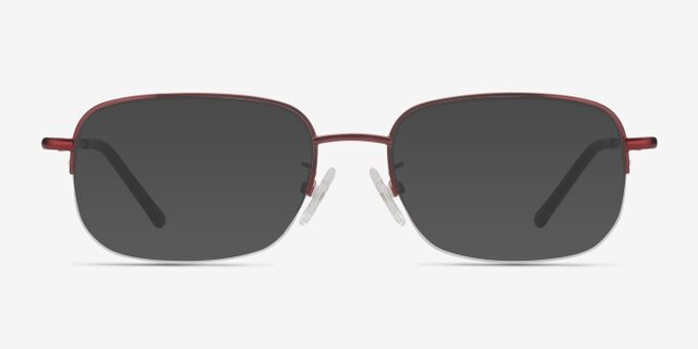 Munroe Red MetalEyeglass Frames from EyeBuyDirect, with Tinted Lenses