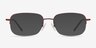 Munroe Red MetalEyeglass Frames from EyeBuyDirect, with Tinted Lenses