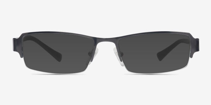 Vela Rectangle Black Semi Rimless Eyeglasses | Eyebuydirect
