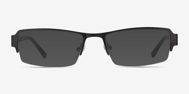 Vela Noir MétalMontures de lunettes de vue d'EyeBuyDirect, Avec des Verres Teintés