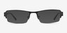 Vela Noir MétalMontures de lunettes de vue d'EyeBuyDirect, Avec des Verres Teintés