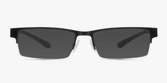 Macon Noir MétalMontures de lunettes de vue d'EyeBuyDirect, Avec des Verres Teintés