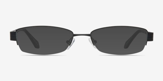 Kelly Black MetalEyeglass Frames from EyeBuyDirect, with Tinted Lenses