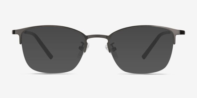 Scaffold Gunmetal MetalEyeglass Frames from EyeBuyDirect, with Tinted Lenses