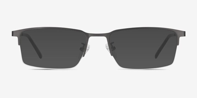 Vienna Gray MetalEyeglass Frames from EyeBuyDirect, with Tinted Lenses