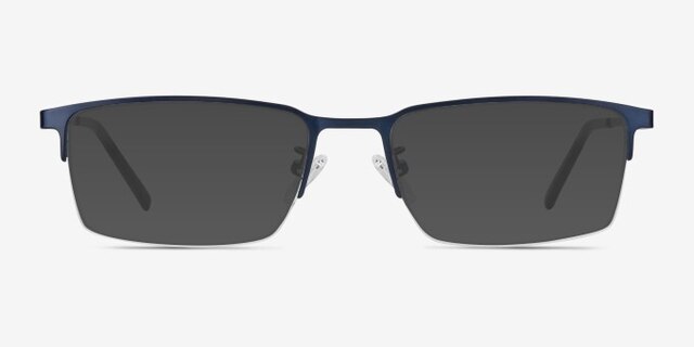 Vienna Navy MetalEyeglass Frames from EyeBuyDirect, with Tinted Lenses