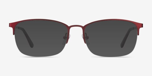 Paradox Red MetalEyeglass Frames from EyeBuyDirect, with Tinted Lenses
