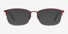Paradox Red MetalEyeglass Frames from EyeBuyDirect, with Tinted Lenses