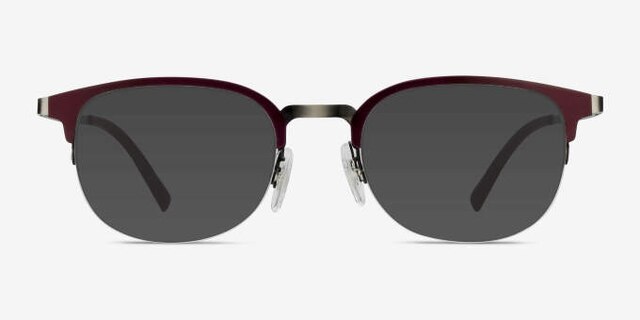 Axiom Red MetalEyeglass Frames from EyeBuyDirect, with Tinted Lenses