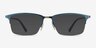 Logic Matte Blue MetalEyeglass Frames from EyeBuyDirect, with Tinted Lenses