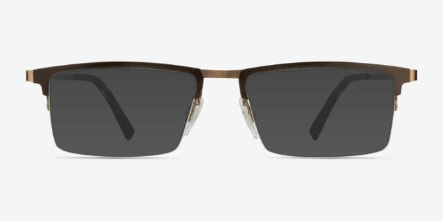Vector Brun MétalMontures de lunettes de vue d'EyeBuyDirect, Avec des Verres Teintés