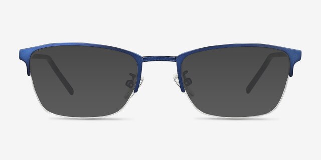 Argil Matte Navy MetalEyeglass Frames from EyeBuyDirect, with Tinted Lenses