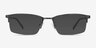 Bezel Dark Charcoal MetalEyeglass Frames from EyeBuyDirect, with Tinted Lenses