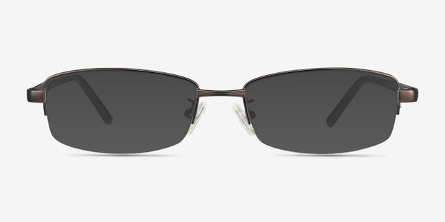 Limit Bronze MetalEyeglass Frames from EyeBuyDirect, with Tinted Lenses