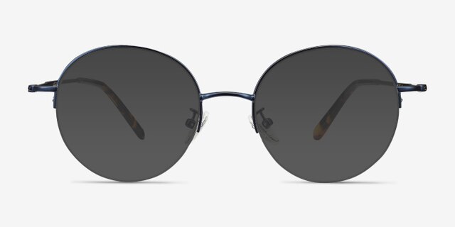 Albee Blue MetalEyeglass Frames from EyeBuyDirect, with Tinted Lenses