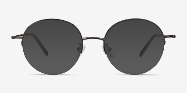 Albee Gunmetal MétalMontures de lunettes de vue d'EyeBuyDirect, Avec des Verres Teintés