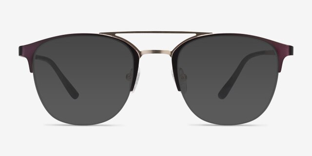 Society Purple MetalEyeglass Frames from EyeBuyDirect, with Tinted Lenses