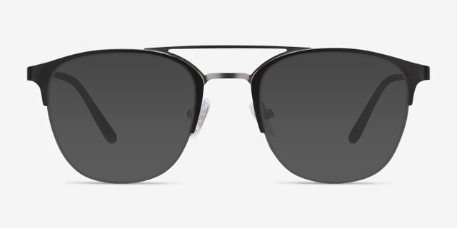 Society Black MetalEyeglass Frames from EyeBuyDirect, with Tinted Lenses