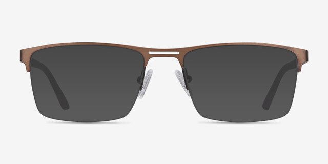Cavalier Brown MetalEyeglass Frames from EyeBuyDirect, with Tinted Lenses