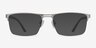 Cavalier Gunmetal MetalEyeglass Frames from EyeBuyDirect, with Tinted Lenses