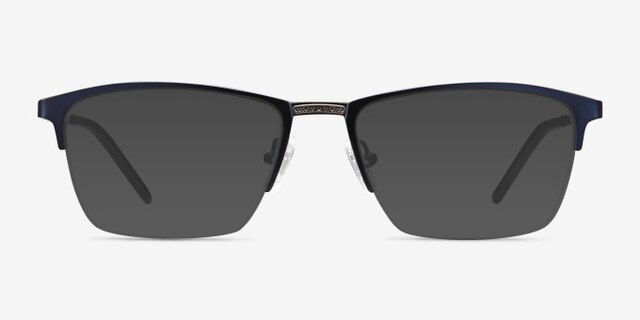 Osmosis Blue MetalEyeglass Frames from EyeBuyDirect, with Tinted Lenses