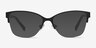 Feline Black Acetate-metalEyeglass Frames from EyeBuyDirect, with Tinted Lenses