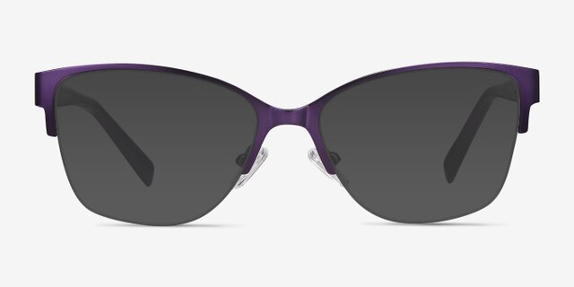 Feline Purple Acetate-metalEyeglass Frames from EyeBuyDirect, with Tinted Lenses