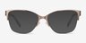 Feline Rose Gold Acetate-metalEyeglass Frames from EyeBuyDirect, with Tinted Lenses