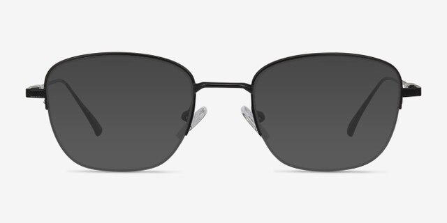 Navigator Black MetalEyeglass Frames from EyeBuyDirect, with Tinted Lenses