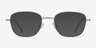 Navigator Silver MetalEyeglass Frames from EyeBuyDirect, with Tinted Lenses