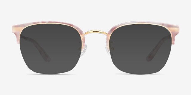 Curie Pink Acetate-metalEyeglass Frames from EyeBuyDirect, with Tinted Lenses