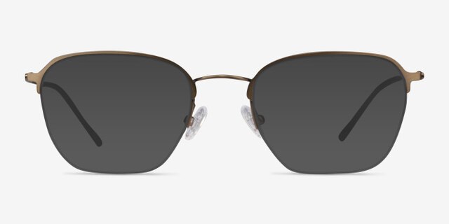 Enya Bronze MetalEyeglass Frames from EyeBuyDirect, with Tinted Lenses