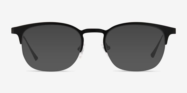 Hemisphere Black MetalEyeglass Frames from EyeBuyDirect, with Tinted Lenses