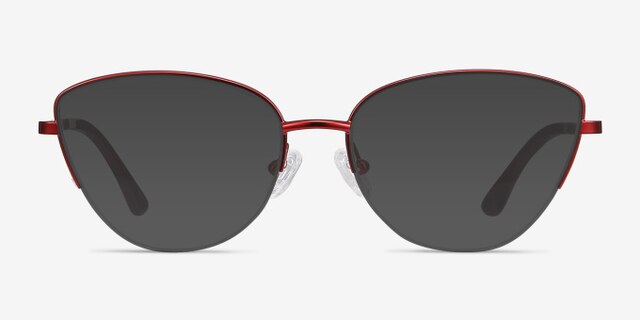 Star Burgundy MetalEyeglass Frames from EyeBuyDirect, with Tinted Lenses