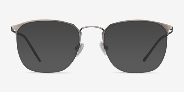 Urban Gunmetal MetalEyeglass Frames from EyeBuyDirect, with Tinted Lenses