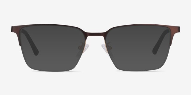Brink Brown MetalEyeglass Frames from EyeBuyDirect, with Tinted Lenses