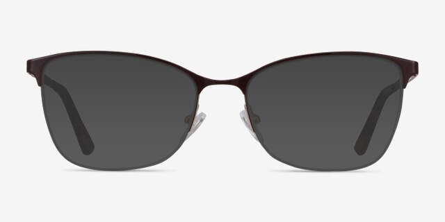 Kira Burgundy MétalMontures de lunettes de vue d'EyeBuyDirect, Avec des Verres Teintés
