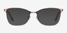 Kira Or rose MétalMontures de lunettes de vue d'EyeBuyDirect, Avec des Verres Teintés