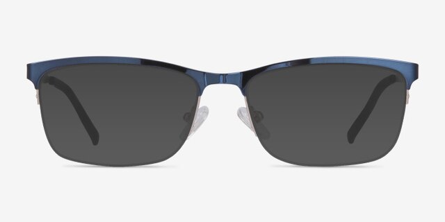 Rally Navy MetalEyeglass Frames from EyeBuyDirect, with Tinted Lenses