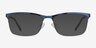 Rally Navy MetalEyeglass Frames from EyeBuyDirect, with Tinted Lenses