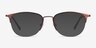 Elise Brun MétalMontures de lunettes de vue d'EyeBuyDirect, Avec des Verres Teintés