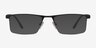 Singapore Matte Black MetalEyeglass Frames from EyeBuyDirect, with Tinted Lenses