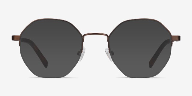Cowen Bronze MetalEyeglass Frames from EyeBuyDirect, with Tinted Lenses