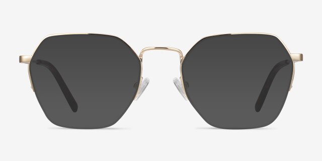 Cruz Gold MetalEyeglass Frames from EyeBuyDirect, with Tinted Lenses