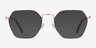 Cruz Gold MetalEyeglass Frames from EyeBuyDirect, with Tinted Lenses