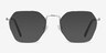 Cruz Silver MetalEyeglass Frames from EyeBuyDirect, with Tinted Lenses