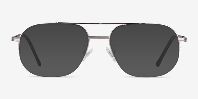 Carlson Argenté Acetate-metalMontures de lunettes de vue d'EyeBuyDirect, Avec des Verres Teintés