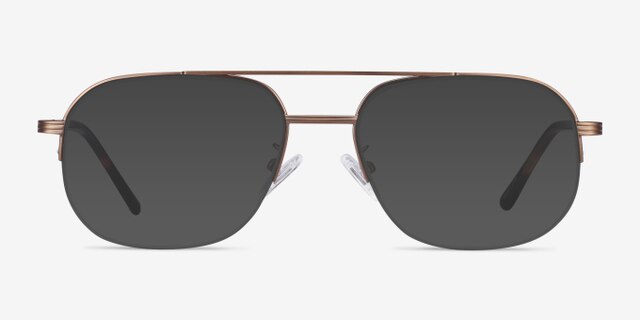 Carlson Bronze Acetate-metalEyeglass Frames from EyeBuyDirect, with Tinted Lenses