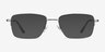 Dominic Gunmetal MetalEyeglass Frames from EyeBuyDirect, with Tinted Lenses